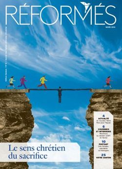 Le sens chrétien du sacrifice - 6 10 25 ACTUALITÉ COURRIERS ET INTERVIEWS PORTRAIT - Réformés.ch