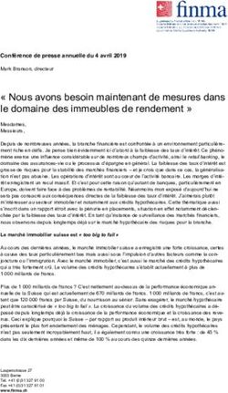 " Nous avons besoin maintenant de mesures dans le domaine des immeubles de rendement " - Finma