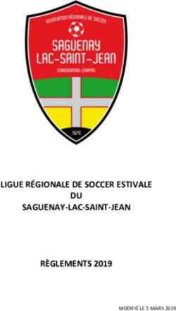LIGUE RÉGIONALE DE SOCCER ESTIVALE DU SAGUENAY-LAC-SAINT-JEAN RÈGLEMENTS 2019 - MODIFIÉ LE 5 MARS 2019
