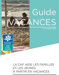 Guide VACANCES - LA CAF AIDE LES FAMILLES ET LES JEUNES À PARTIR EN VACANCES - Campagne 2020