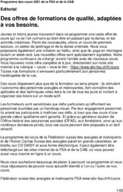 Des offres de formations de qualité, adaptées à vos besoins - SBV-FSA