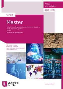 Master Cursus Année universitaire 2020 2021 - Université de Lille
