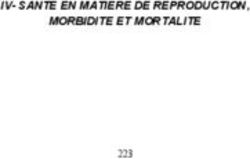 IV- SANTE EN MATIERE DE REPRODUCTION, MORBIDITE ET MORTALITE 223
