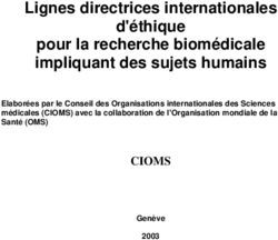 Lignes directrices internationales d'éthique pour la recherche biomédicale impliquant des sujets humains