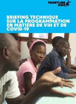 Briefing technique sur la programmation en matière de Vih et de coVid-19