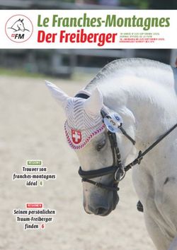 Le Franches-Montagnes - Der Freiberger 18e ANNÉE N 225 SEPTEMBRE 2020, Schweizerischer Freibergerverband