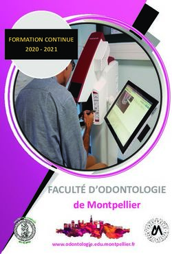 FACULTÉ D'ODONTOLOGIE - de Montpellier - FORMATION CONTINUE 2020 2021 - Faculté d'odontologie