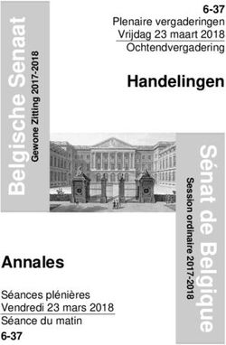 Handelingen - Annales S&eacute;ances pl&eacute;ni&egrave;res Vendredi 23 mars 2018 S&eacute;ance du matin 6-37 - Senaat