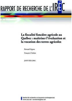 La fiscalité foncière agricole au Québec : maîtriser l'évaluation et la vocation des terres agricoles - JANVIER 2016 Renaud Gignac François ...