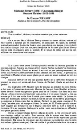 Madame Bovary (1856) : Un roman clinique Gustave Flaubert 1821-1880