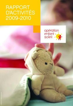 D'ACTIVIT&Eacute;S 2009-2010 - 0 RAPPORT - Op&eacute;ration Enfant Soleil