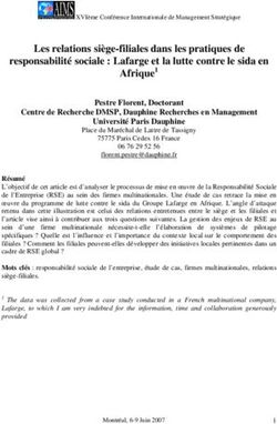 Les relations siège-filiales dans les pratiques de responsabilité sociale : Lafarge et la lutte contre le sida en