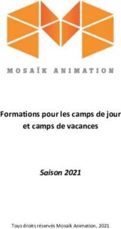 Formations pour les camps de jour et camps de vacances - Saison 2021 Tous droits r&eacute;serv&eacute;s Mosa&iuml;k Animation, 2021