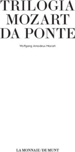 TRILOGIA MOZART DA PONTE - Wolfgang Amadeus Mozart - La Monnaie / De Munt