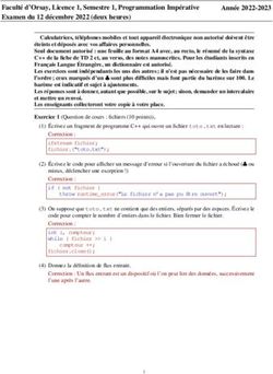 Facult&eacute; d'Orsay, Licence 1, Semestre 1, Programmation Imp&eacute;rative Examen du 12 d&eacute;cembre 2022 (deux heures)