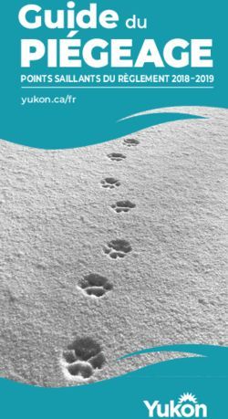 PI&Eacute;GEAGE Guide du POINTS SAILLANTS DU R&Egrave;GLEMENT 2018 2019 - Yukon.ca