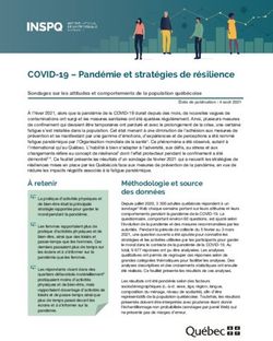 COVID-19 - Pand&eacute;mie et strat&eacute;gies de r&eacute;silience - INSPQ