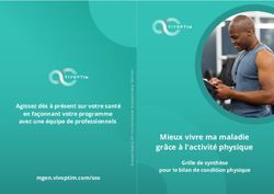 Mieux vivre ma maladie grâce à l'activité physique - Vivoptim