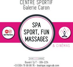 SPA SPORT, FUN MASSAGES - CENTRE SPORTIF Galerie Caron & CIN&Eacute;MAS - Les Menuires - Centre Sportif