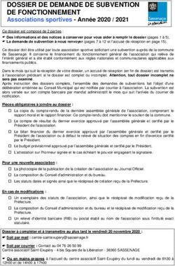 DOSSIER DE DEMANDE DE SUBVENTION DE FONCTIONNEMENT