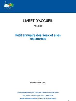 LIVRET D'ACCUEIL - ARIFTS