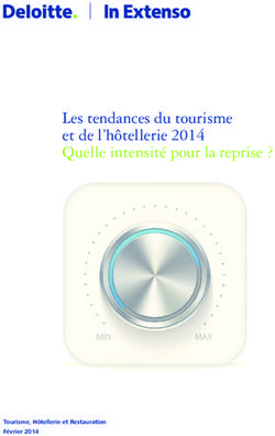 Les tendances du tourisme et de l'hôtellerie 2014 Quelle intensité pour la reprise ? - Tourisme, Hôtellerie et Restauration Février 2014