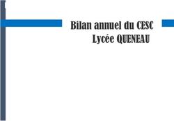 Bilan annuel du CESC Lycée QUENEAU - Lycée Raymond Queneau