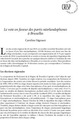 Le vote en faveur des partis n&eacute;erlandophones &agrave; Bruxelles - Le CRISP