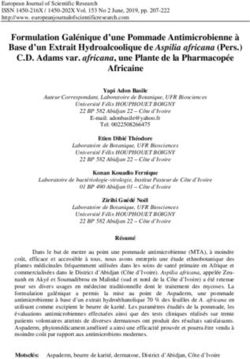 Formulation Gal&eacute;nique d'une Pommade Antimicrobienne &agrave; Base d'un Extrait Hydroalcoolique de Aspilia africana (Pers.) C.D. Adams var. africana, une ...