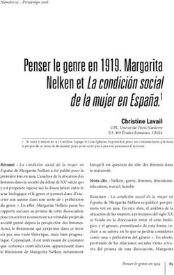Penser le genre en 1919. Margarita Nelken et La condición social de la mujer en España.1
