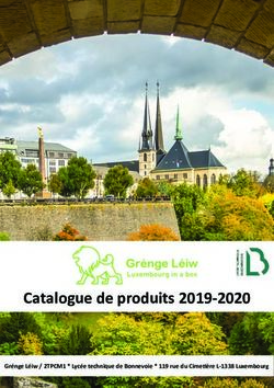 Catalogue de produits 2019-2020 - Grénge Léiw / 2TPCM1 * Lycée technique de Bonnevoie * 119 rue du Cimetière L-1338 Luxembourg - CLEE
