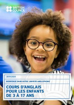 COURS D'ANGLAIS POUR LES ENFANTS - BIENVENUE DANS NOTRE UNIVERS ANGLOPHONE 2019-2020 - British Council