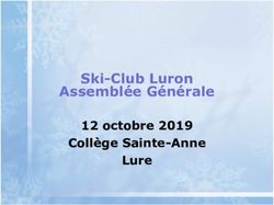 Ski-Club Luron Assemblée Générale - 12 octobre 2019 Collège Sainte-Anne Lure