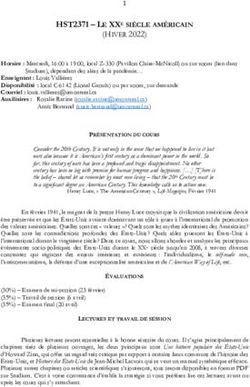 HST2371 - LE XXE SI&Egrave;CLE AM&Eacute;RICAIN - (HIVER 2022) - D&eacute;partement d'histoire