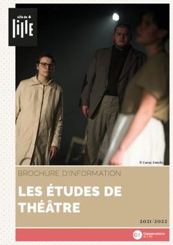 LES &Eacute;TUDES DE TH&Eacute;&Acirc;TRE - BROCHURE D'INFORMATION 2021/2022 - Conservatoire de Lille