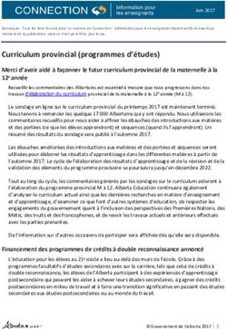 Curriculum provincial (programmes d'études) - Merci d'avoir aidé à façonner le futur curriculum provincial de la maternelle à la 12e année - Open ...