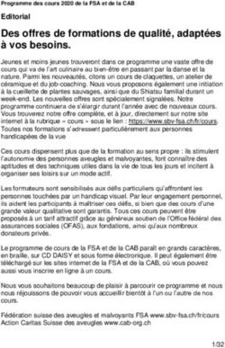 Des offres de formations de qualité, adaptées à vos besoins - SBV-FSA