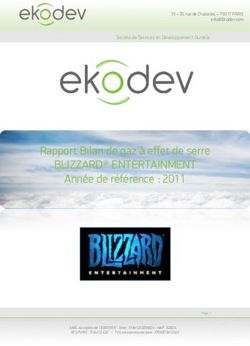 BLIZZARD ENTERTAINMENT - Rapport Bilan de gaz à effet de serre