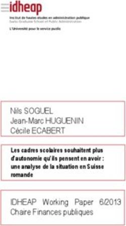 Nils SOGUEL Jean-Marc HUGUENIN Cécile ECABERT IDHEAP Working Paper 6/2013 Chaire Finances publiques - Les cadres scolaires souhaitent plus ...