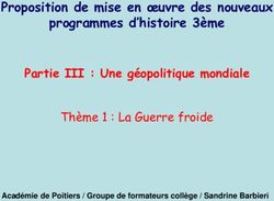 Proposition de mise en oeuvre des nouveaux programmes d'histoire 3ème Partie III : Une géopolitique mondiale - Académie de Poitiers