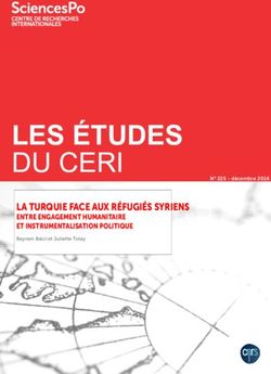 LES ÉTUDES DU CERI LA TURQUIE FACE AUX RÉFUGIÉS SYRIENS - Sciences Po