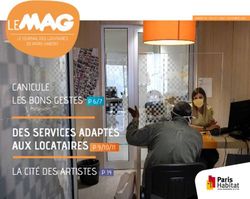 DES SERVICES ADAPT&Eacute;S AUX LOCATAIRES P 9/10/11 - CANICULE : LES BONS GESTES P 6/7