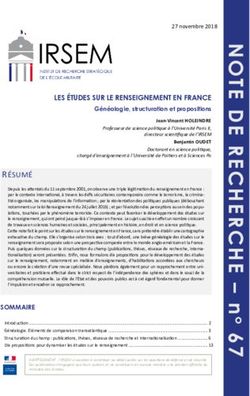 LES ÉTUDES SUR LE RENSEIGNEMENT EN FRANCE - IRSEM