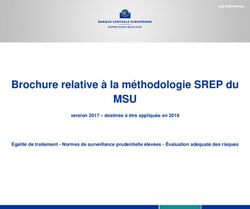 MSU Brochure relative à la méthodologie SREP du - version 2017 - destinée à être appliquée en 2018 Égalité de traitement - Normes de surveillance ...