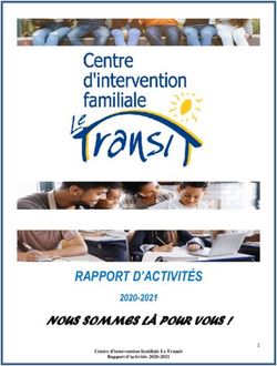 RAPPORT D'ACTIVITÉS NOUS SOMMES LÀ POUR VOUS ! 2020-2021 - Centre d'intervention familiale le Transit