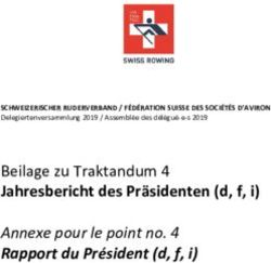 Beilage zu Traktandum 4 - Jahresbericht des Präsidenten (d, f, i) - Swissrowing