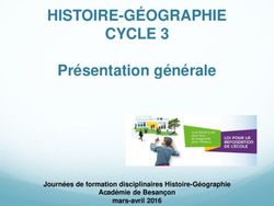 CYCLE 3 HISTOIRE-GÉOGRAPHIE - Présentation générale - Journées de formation disciplinaires Histoire-Géographie