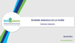 JOURNÉE ANNUELLE DE LA FILIÈRE 28/05/2021