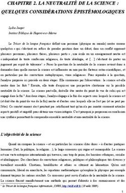 CHAPITRE 2. LA NEUTRALIT&Eacute; DE LA SCIENCE : QUELQUES CONSID&Eacute;RATIONS &Eacute;PIST&Eacute;MOLOGIQUES