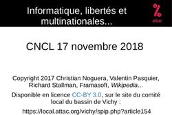 CNCL 17 novembre 2018 - Informatique, libert&eacute;s et - Attac